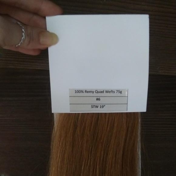 1pc. Copper Brown Clip in Hair Extensions 19" - Picture 2 of 3